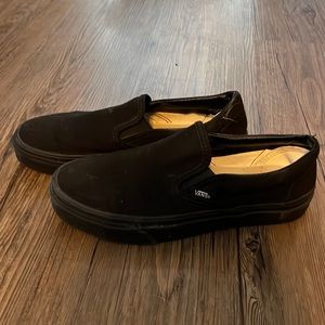 Black slip on Vans